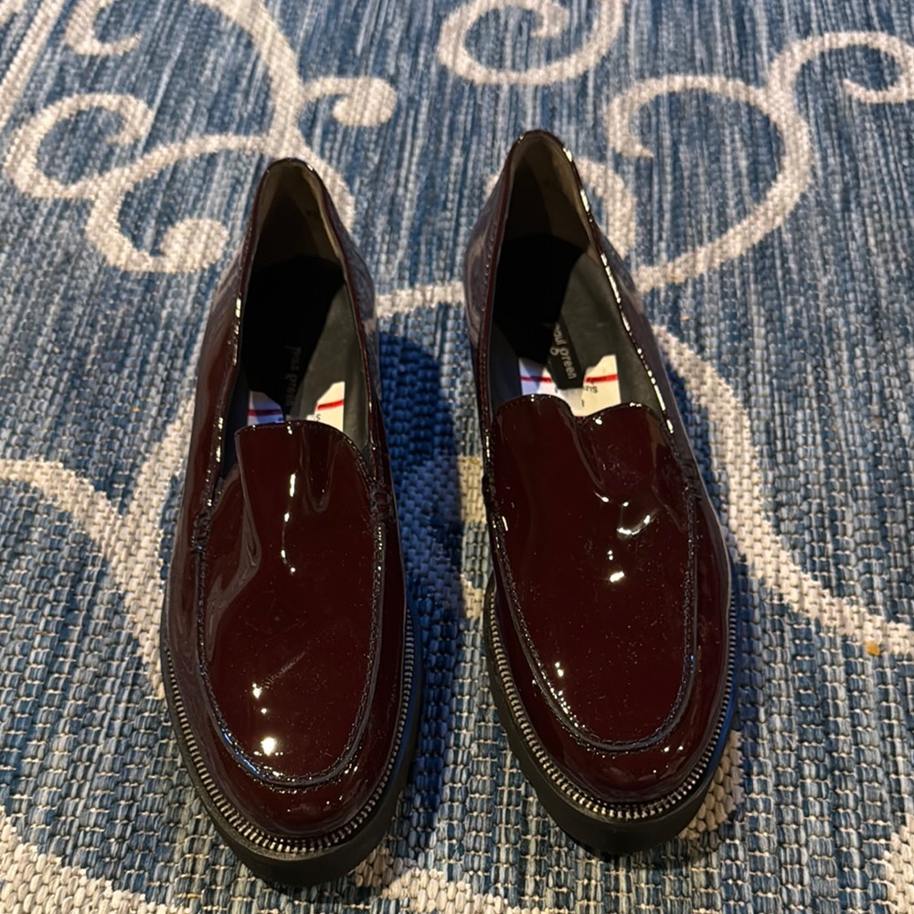 Paul Green Shiny Burgundy Loafers